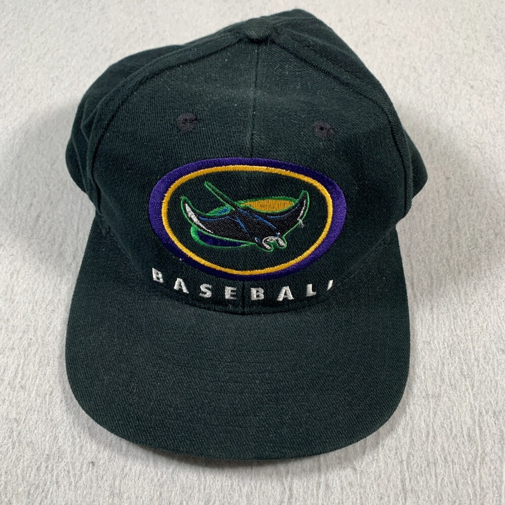 Tampa Bay Rays Hat Snapback Cap Hat Black MLB Drew Pearson Vintage